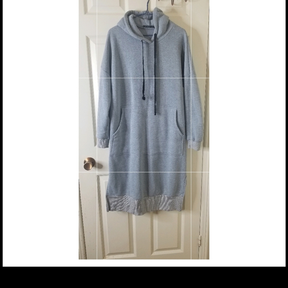 Gray cozy sweater dress